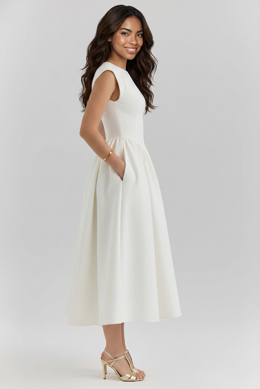 Vestido Costas Abertas Elegante Modela o Corpo e Valoriza a Silhueta