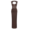 Em Stock | Design vietnamita de nicho, boutique tailandesa, renda sexy, vestido de decote quadrado francês em linha A para damas de honor