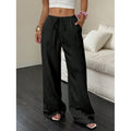 Calça Estilo Soltinho /Casual Feminina com nó e bolsos com perna larga
