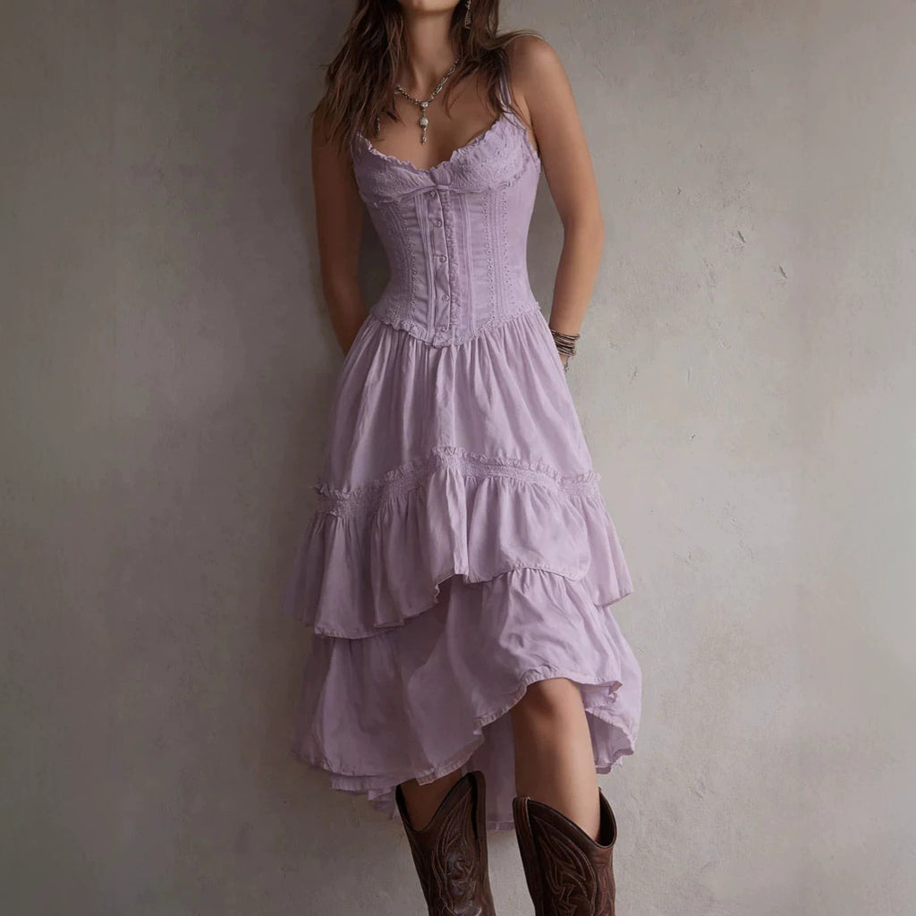 2026 Site Independente Europeu e Americano de Roupa Feminina Amazon Lace Slip, Vestido Bolo, Vestido de Gravata nas Costas