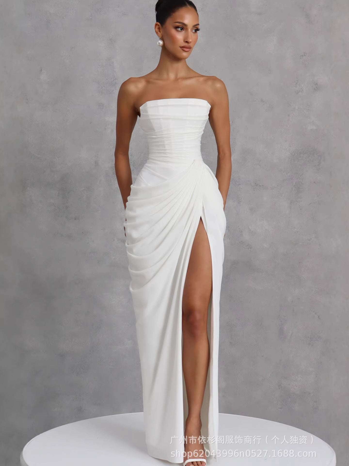 2026 Amazon 2026 Vestido de noche sin espalda sexy de Amazon 2026 Vestido de noche sin tirantes, hombros descubiertos, sin hombros descubiertos