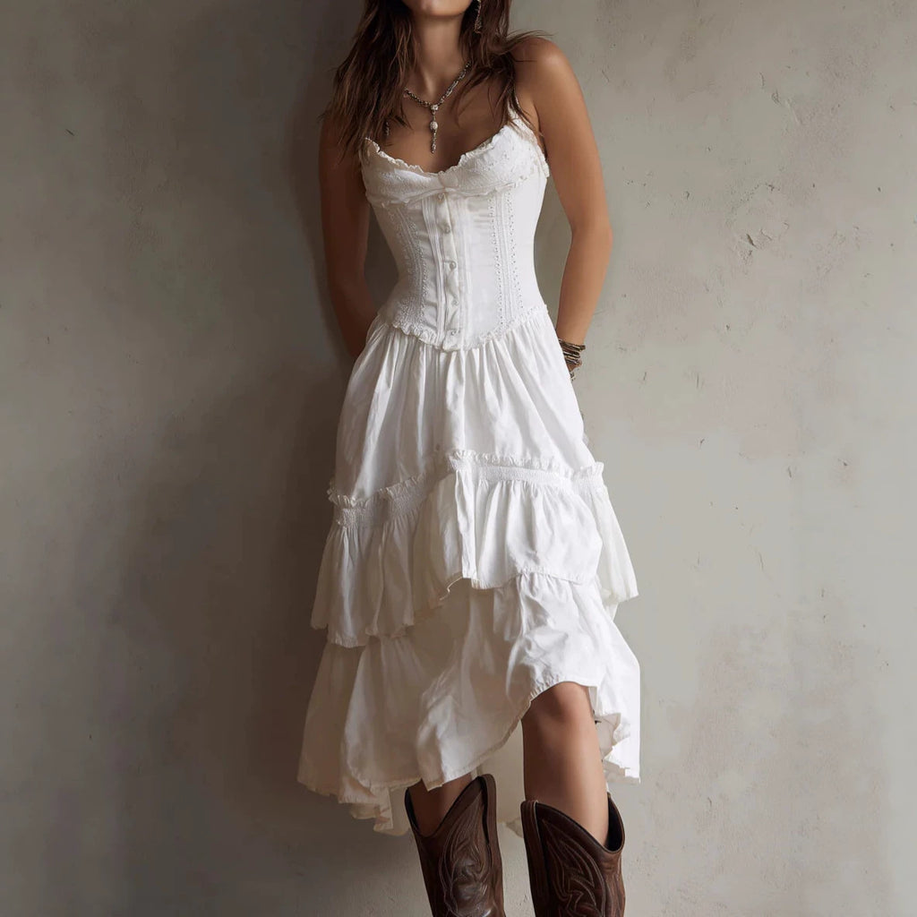 2026 Site Independente Europeu e Americano de Roupa Feminina Amazon Lace Slip, Vestido Bolo, Vestido de Gravata nas Costas