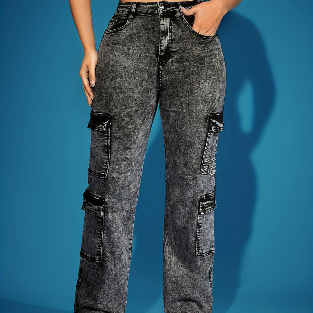 Calça cargo multibolsos elásticas Preta!