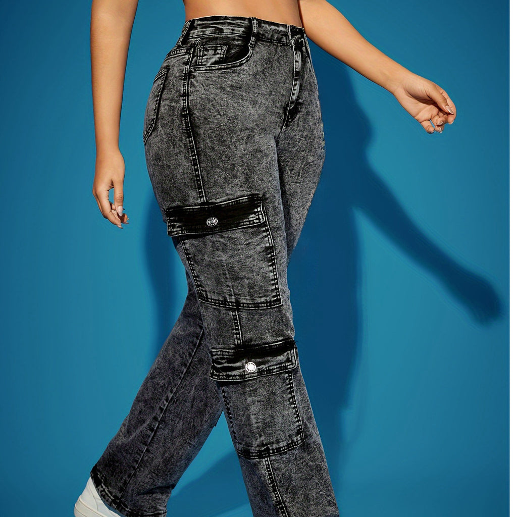 Calça cargo multibolsos elásticas Preta!
