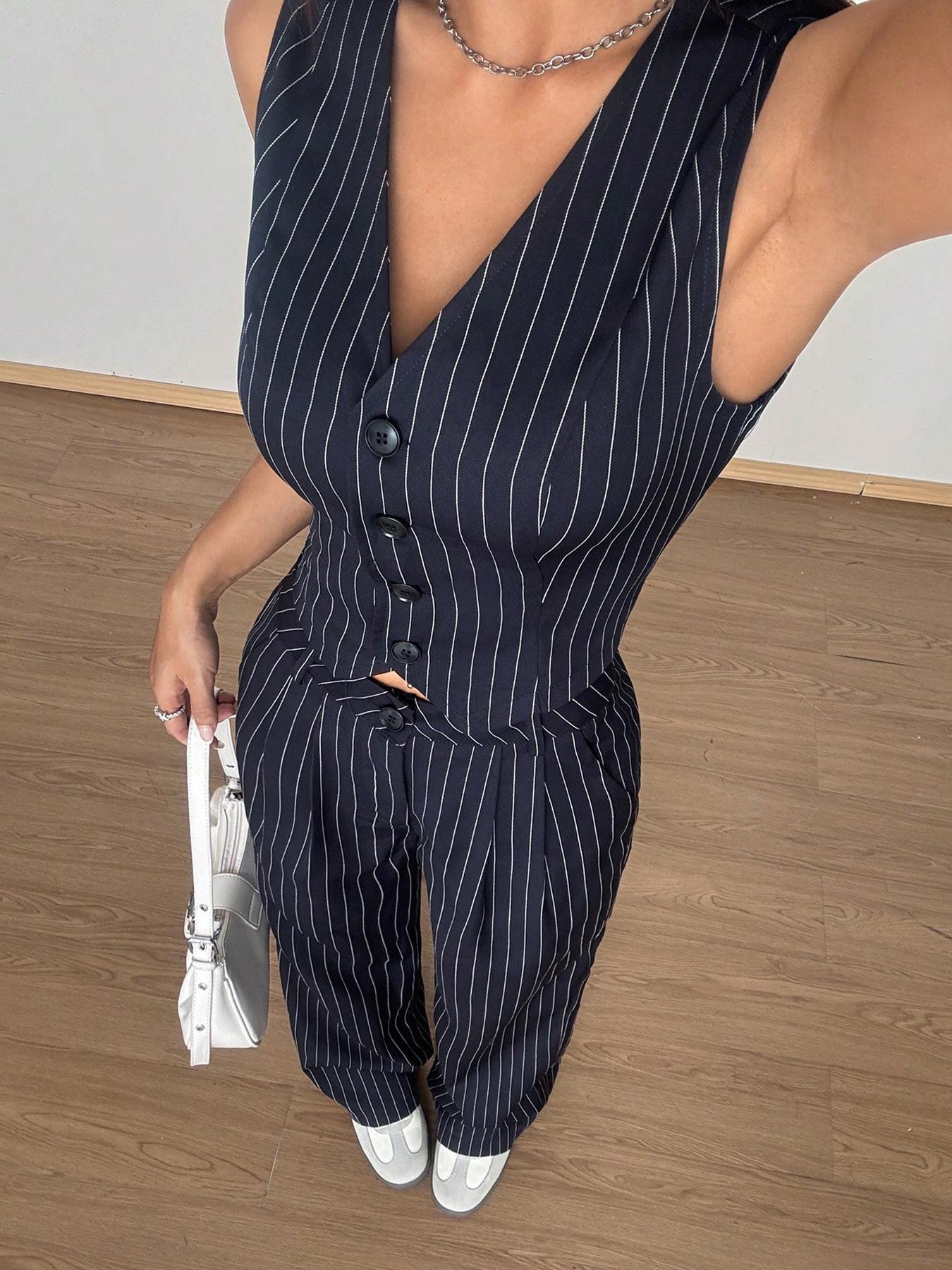 Conjunto Alfaitaria Listrado Feminino