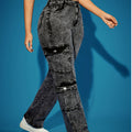 Calça cargo multibolsos elásticas Preta!
