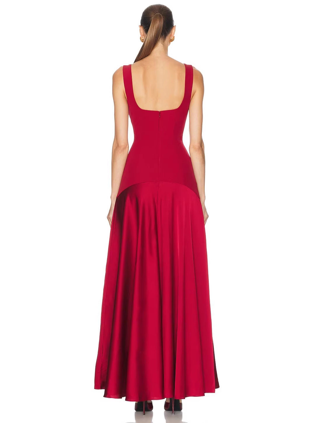 Em Stock | Vestido de Noite Preto, Vestido de Noite Preto, Vestido Longo Novo Vestido Maxi Europeu e Americano sem Mangas com Alças Finas