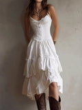 2026 Site Independente Europeu e Americano de Roupa Feminina Amazon Lace Slip, Vestido Bolo, Vestido de Gravata nas Costas