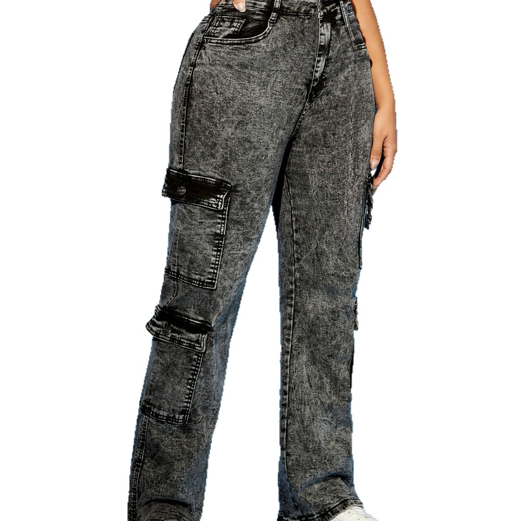 Calça cargo multibolsos elásticas Preta!