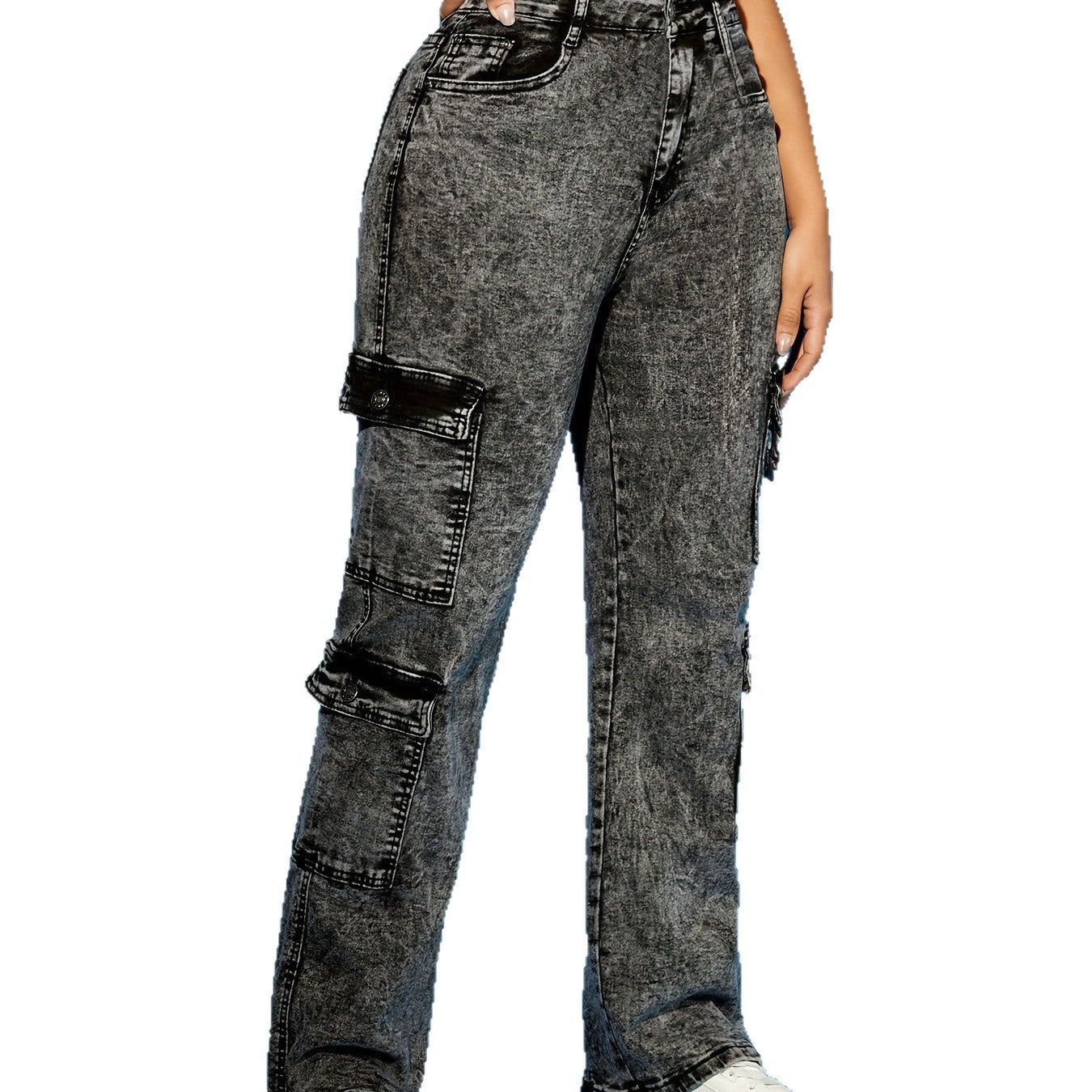 Calça cargo multibolsos elásticas Preta!
