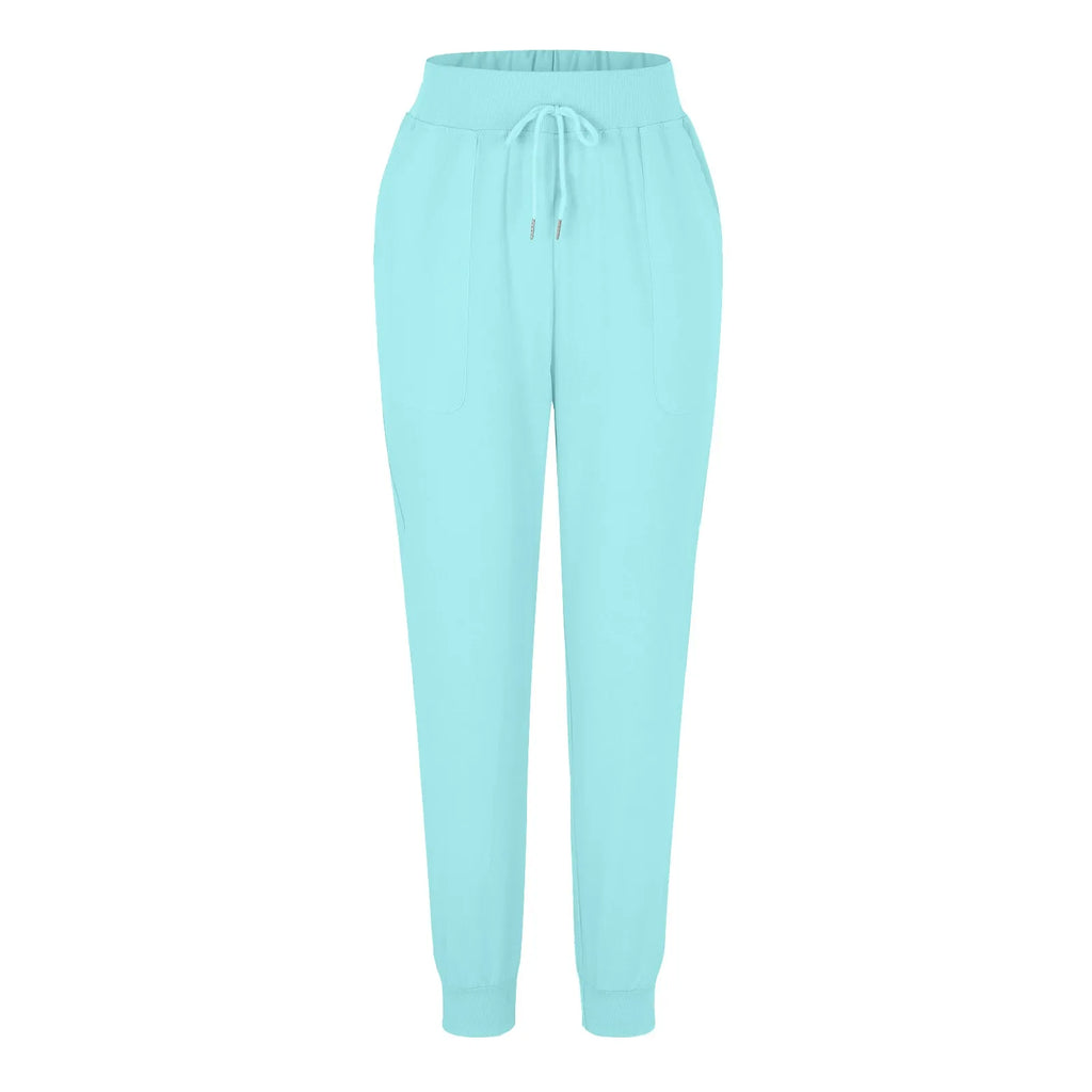 Tops Cotton Linen Drawstring Y2k Cargo Pants Women Streetwear Elastic Waist Pants Casual Trousers With Pockets Straight Trousers