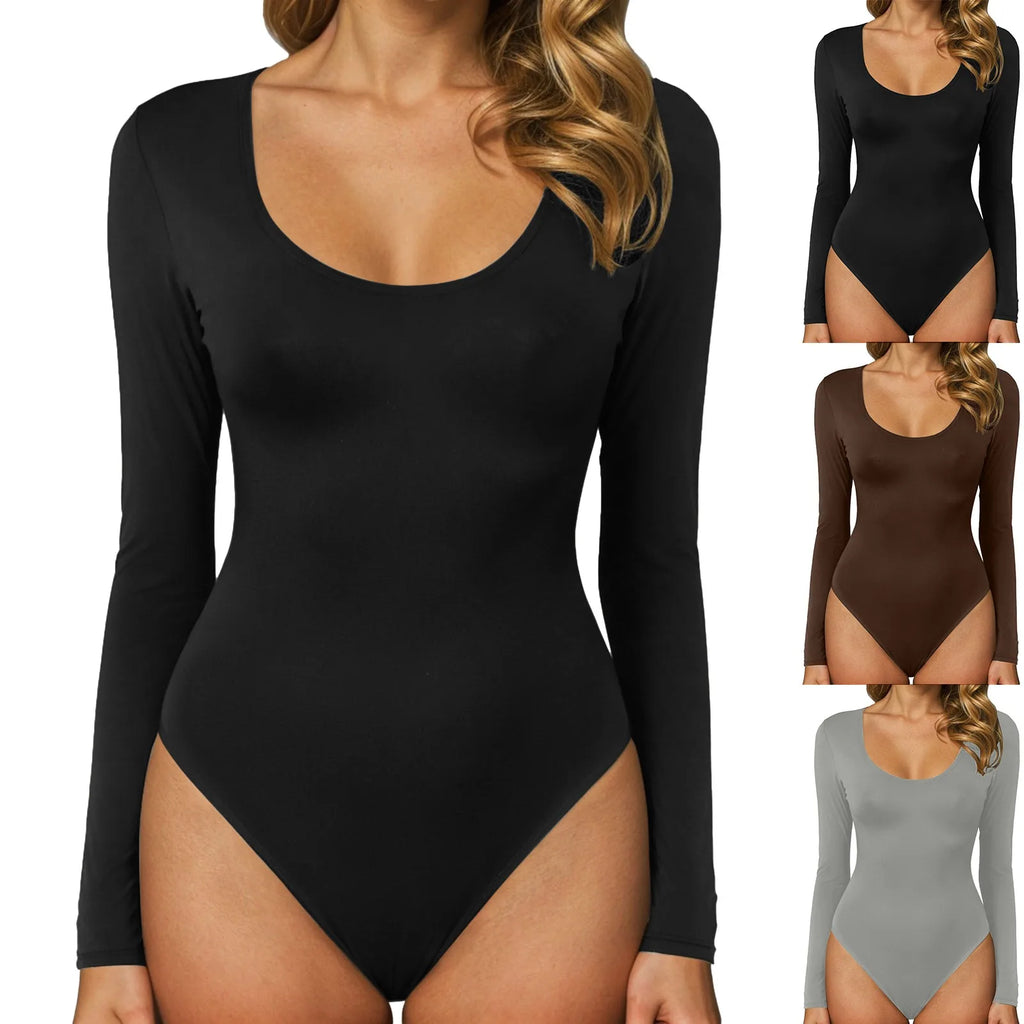 Female Underwear Woman One-Piece Bodysuit Long Sleeve Seamless Bodycon Waist Trainer Body Shaper Sheath Flat Belly Shapewear